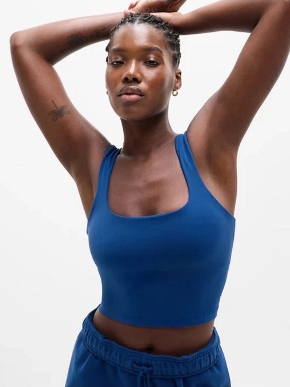 Athleta Royal Blue Scoop Crop Tank